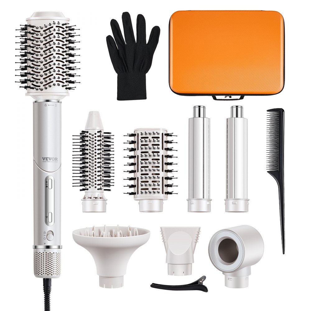 VEVOR Brosse Sèche-cheveux 7 en 1 Styler Multifonction pour Séchage Volumisation