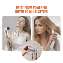 VEVOR Brosse Sèche-cheveux 7 en 1 Styler Multifonction pour Séchage Volumisation