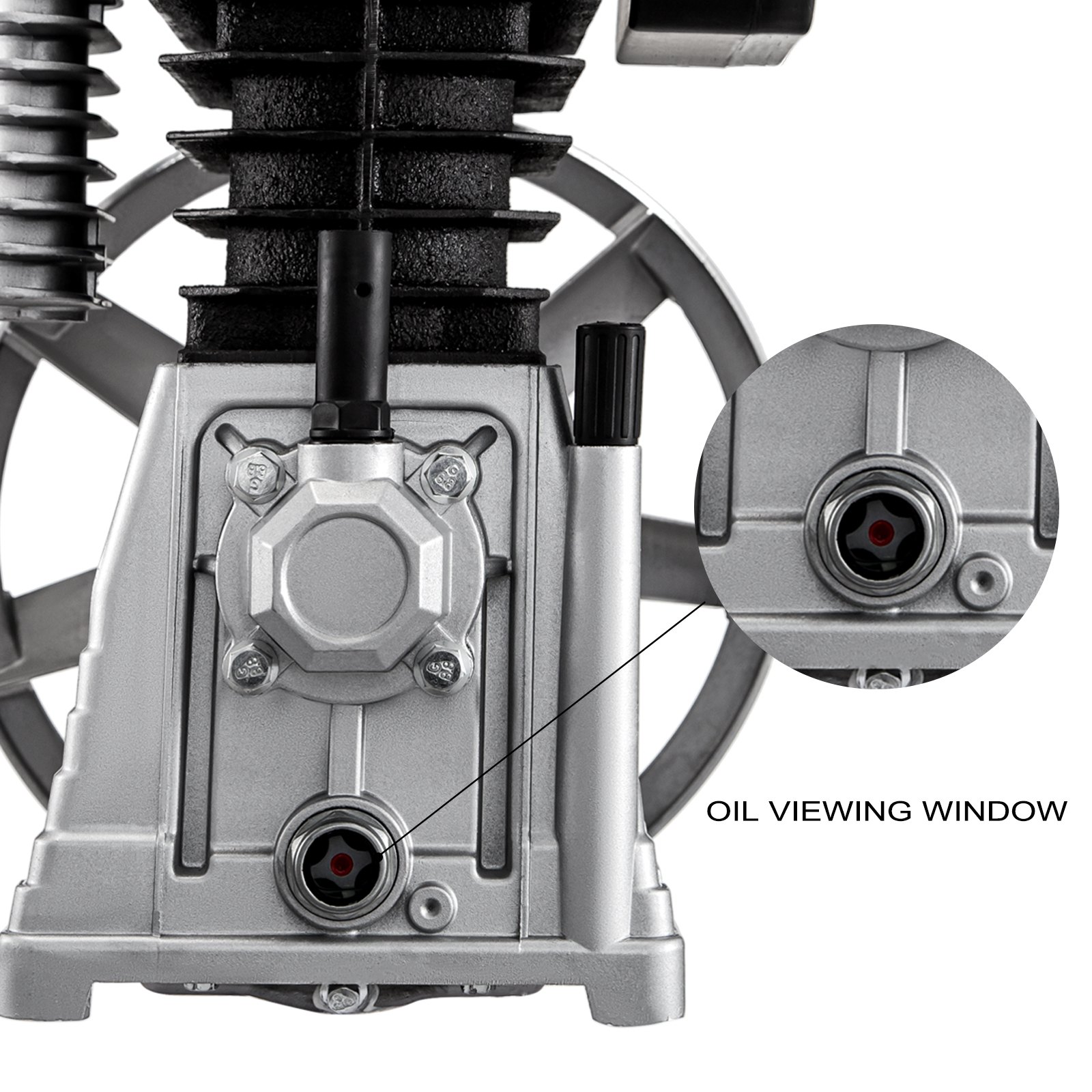 Tête Compresseur Air 2 Cylindres 3CV 420L/min 10 Bar - Pompe Compresseur Moteur Essence