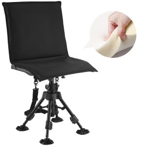 Chaise de Chasse Silencieuse Pivotante à 360°-VEVOR-Siège de Chasse Pliable et Portable-Sangle de Transport Réglable-Charge 136 kg - Sport