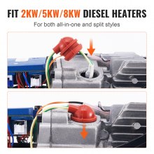 Kit Tuyau D'air Pour Chauffage Diesel VEVOR - Diamètre 7.6 Cm, Avec Connecteur En Y, Colliers, Pour 2/5/8 KW