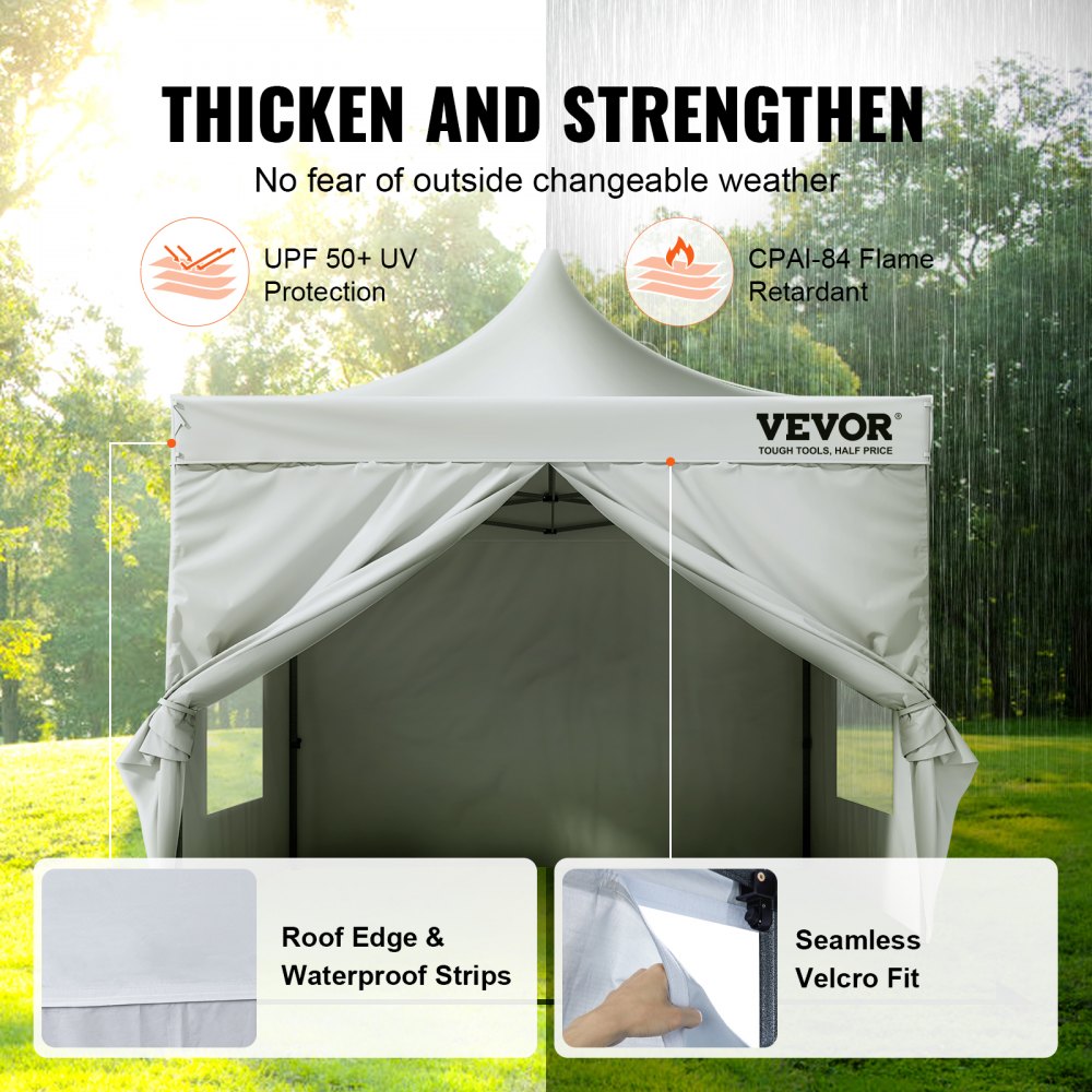 Tonnelle Pop-up VEVOR 5,9x2,96 M - Gazebo Instantané Avec Parois Latérales - Toit Anti-UV Et Imperméable - Facile à Monter - Pour Jardin, Événements Extérieurs