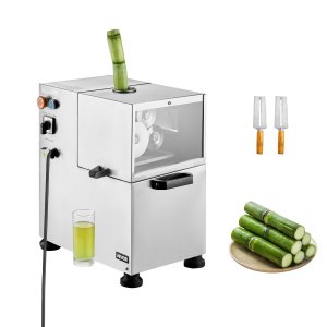 VEVOR Extracteur de Jus de Canne à Sucre Électrique 800W 300kg/h avec 4 Rouleaux