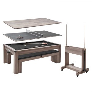 GAMES PLANET Mini Billard Micro 92 Cm – Table De Billard Enfant Avec Accessoires Complets, 3 Décors Au Choix, Fun En Famille