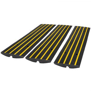 Rampe De Protection Câbles 2 Canaux VEVOR - 98 Cm, Charge 5 Tonnes - PVC Caoutchouc Pour Parkings, événements
