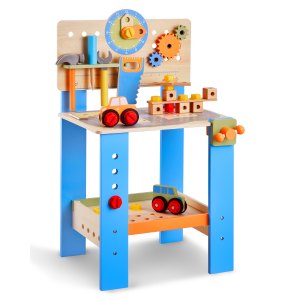 Établi en bois pour enfants - Bel établi complet avec accessoires Établi en bois pour enfants - Bel établi complet avec accessoires