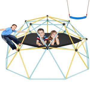 Pack Dôme à Grimper France Trampoline 3 M – Balançoire, Tente, Couverture – Jardin, Dès 3 Ans, Acier Galvanisé !