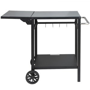 VEVOR Desserte Plancha 2 Niveaux Chariot Barbecue 85x55x83,5cm - Table Préparation Extérieure Sur Roulettes