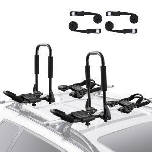 VEVOR Porte-Kayak Toit 2 Kayaks - Barres J Pliable Charge 68kg - Compatible SUV Camion