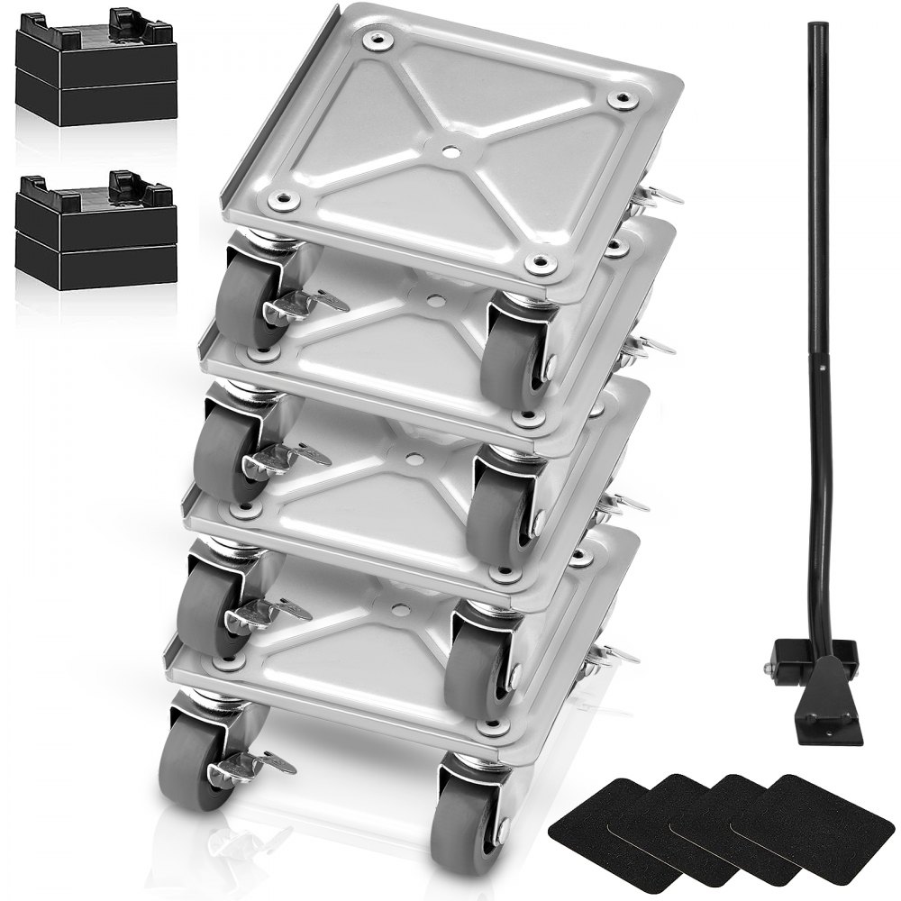 Chariot De Déménagement MaxWorks 80854 - Capacité 90kg - 4 Roues Noires - NEUF