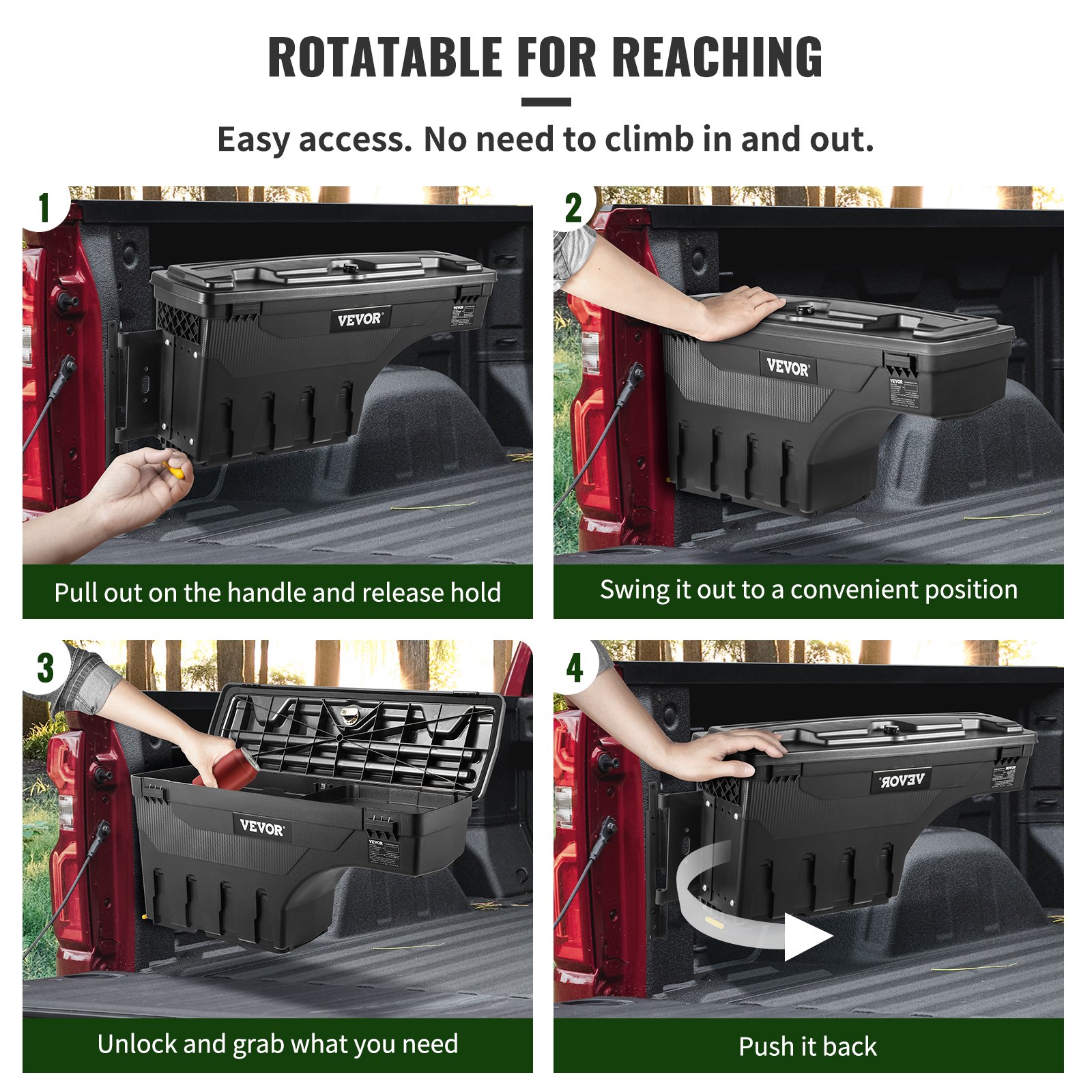 Coffre De Rangement Latéral SwingCase SC206D Pour Ford Ranger 2019-2020 (Côté Conducteur)