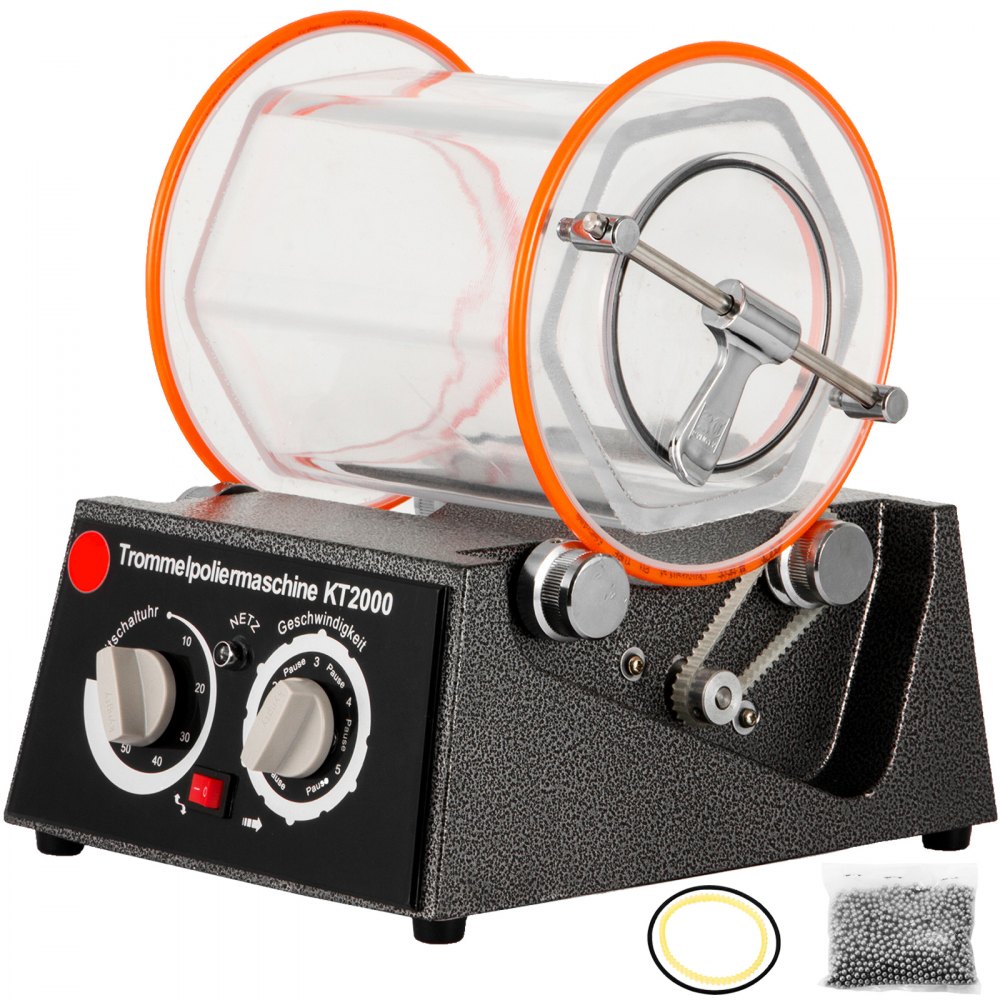 Polisseuse à Tambour Rotative 3kg 220V - Machine Polissage Bijoux Perles Bracelets