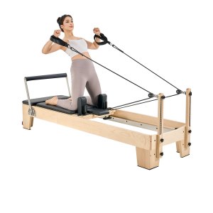 Boîte D'assise Pilates Pliable – 62 X 43 X 23 Cm, En Bois Et Cuir PU, Charge Max 75 Kg – Pour Reformer, Studio Ou Maison