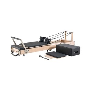 Réformateur Pilates Pliable en Bois Machine d'Entraînement de Yoga Gym | FR