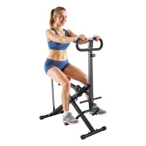 Machine à Squat et Rameur MERACH, Résistance Réglable, Pliable, 160 kg, Écran LCD, Support de Téléphone, Pour Abdos/Jambes/Dos, Gris