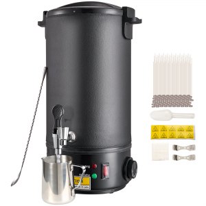 Pot à Cire électrique TOAUTO 5L - Fonte Pour Bougies - 1100W, Réglable 30-110°C