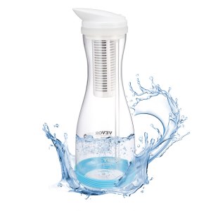 Carafe Filtrante Wessper 2,7L Pour Réfrigérateur - Pichet Eau Fraîche Compatible Brita Classic, Sans BPA, Idéal Porte Frigo - Blanc