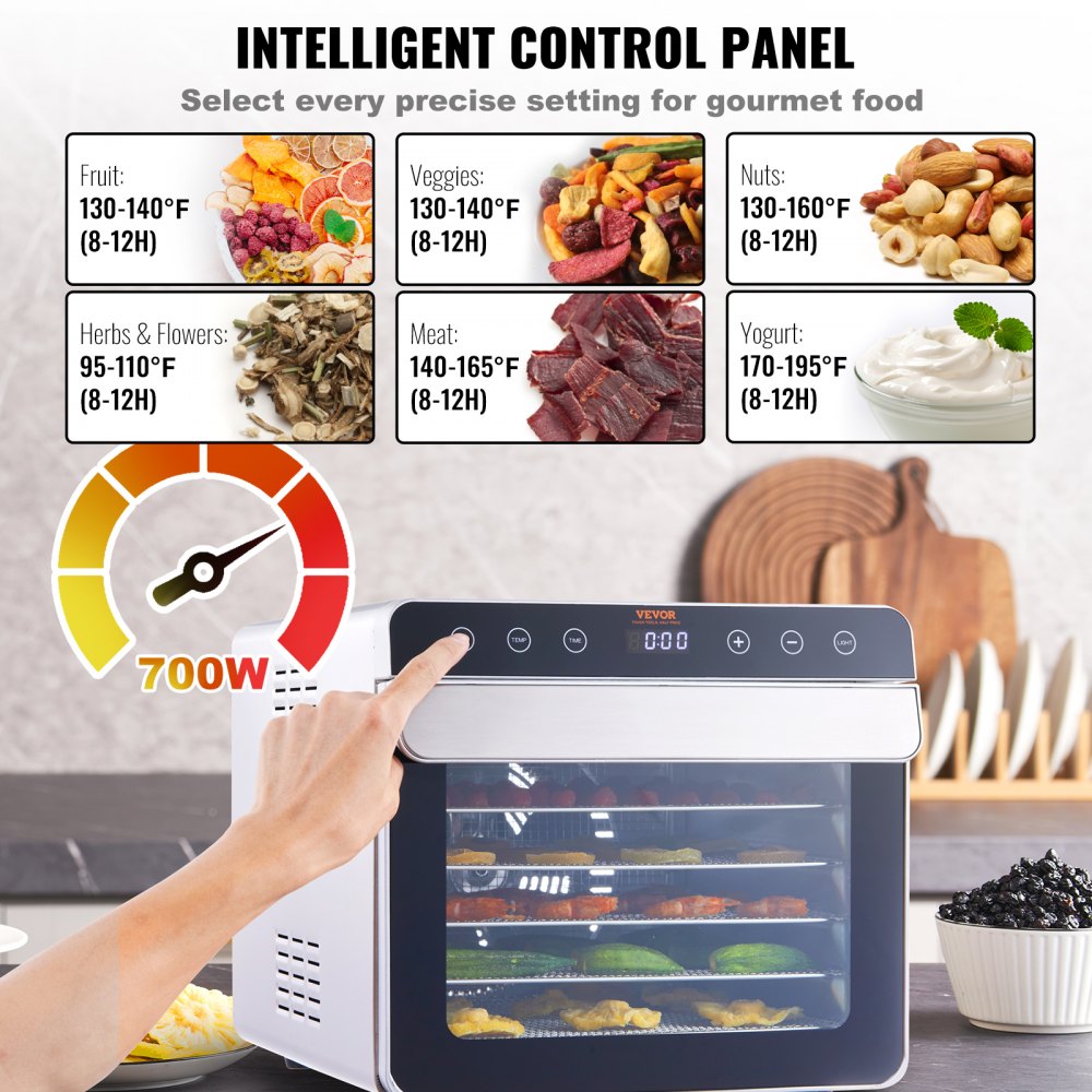 Déshydrateur Alimentaire NutriChef PKFD14BK - Portable, Air Pulsé, Livraison Gratuite