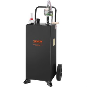 Chariot Carburant VEVOR 30 Gallons – Réservoir Essence Avec Pompe Manuelle Et Roues Tout-terrain