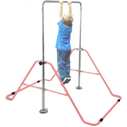 Barre Gymnastique Pliable Enfants Avec Anneaux - Hauteur Réglable 35-51 Pouces Triclicks Pour Entraînement Junior