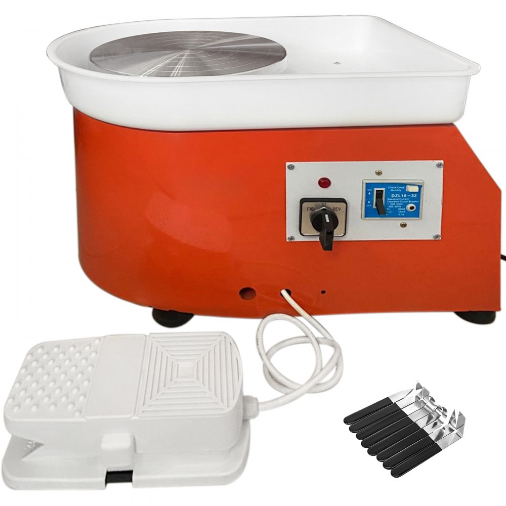 VEVOR Roue de Poterie 280 mm, Tour de Potier Electrique 450 W, avec