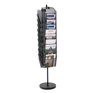 VEVOR Présentoir à Brochures 10 Niveaux - 20 Pochettes Porte-Revue Métal Noir Pour Magasins, Bureaux Et VEVOR Présentoir à Brochures 10 Niveaux - 20 Pochettes Porte-Revue Métal Noir Pour Magasins, Bureaux Et