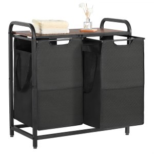 VEVOR Panier à Linge 2 Compartiments, Sacs Oxford 600D, Structure Métal & Plateau Bois (XYL01) au meilleur prix sur VEVOR Panier à Linge 2 Compartiments, Sacs Oxford 600D, Structure Métal & Plateau Bois (XYL01) au meilleur prix sur