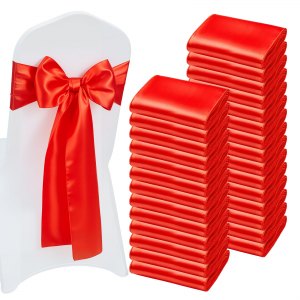 Lot De 2 Nœuds De Chaise Pour Mariage, Fête, Anniversaire, Noël, Hôtel