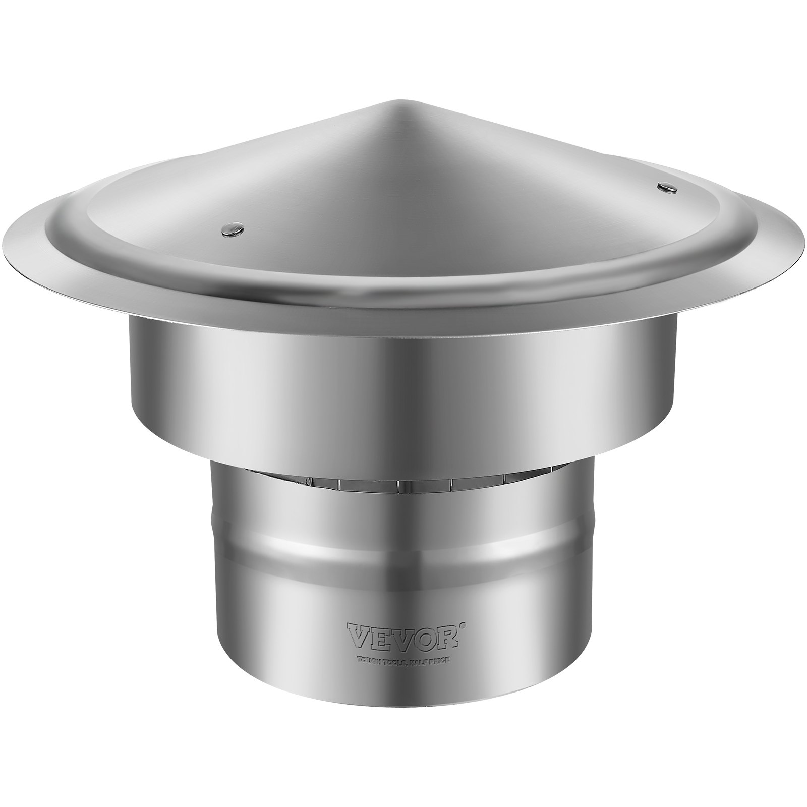 VEVOR Chapeau de Cheminée Φ150 mm Chapeau de Conduit de Cheminée Base Ronde Acier inoxydable 304