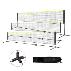 Filet De Badminton, Filet De Tennis, 5 M, Filet De Volley Ball Reglable En Hauteur Ou Filet De Navette Filet D Entrainement Outdoor 3 Hauteurs 85 Ou 107 120 155 Cm