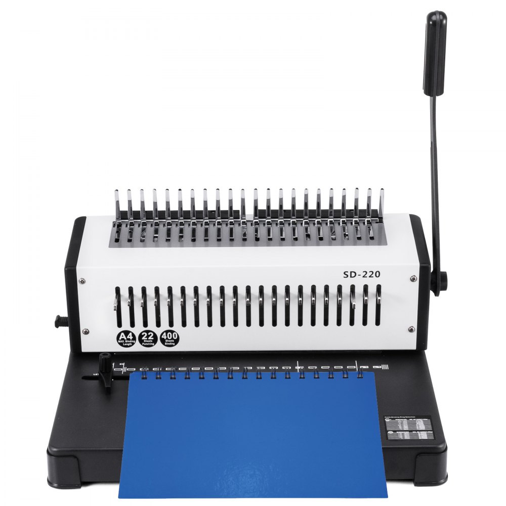 Perforeuse Machine VEVOR Relieuse Perforeuse a4 en Acier+Plastique Machine Spirale 400 ...