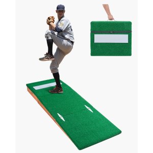 VEVOR Monticule De Lancement Baseball 78 Cm | Portable Avec Gazon PP Et Poignée De Transport | Support Jusqu'à 250 Kg, Usage Intérieur/extérieur