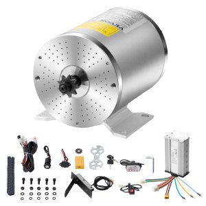 Kit de moteur électrique sans balais, 1800 W, moteur électrique CC pour karts, 48 V 4500 tr/min, avec contrôleur de vitesse, pédale et poignée d'accélérateur, pour vélo électrique, moto, scooter