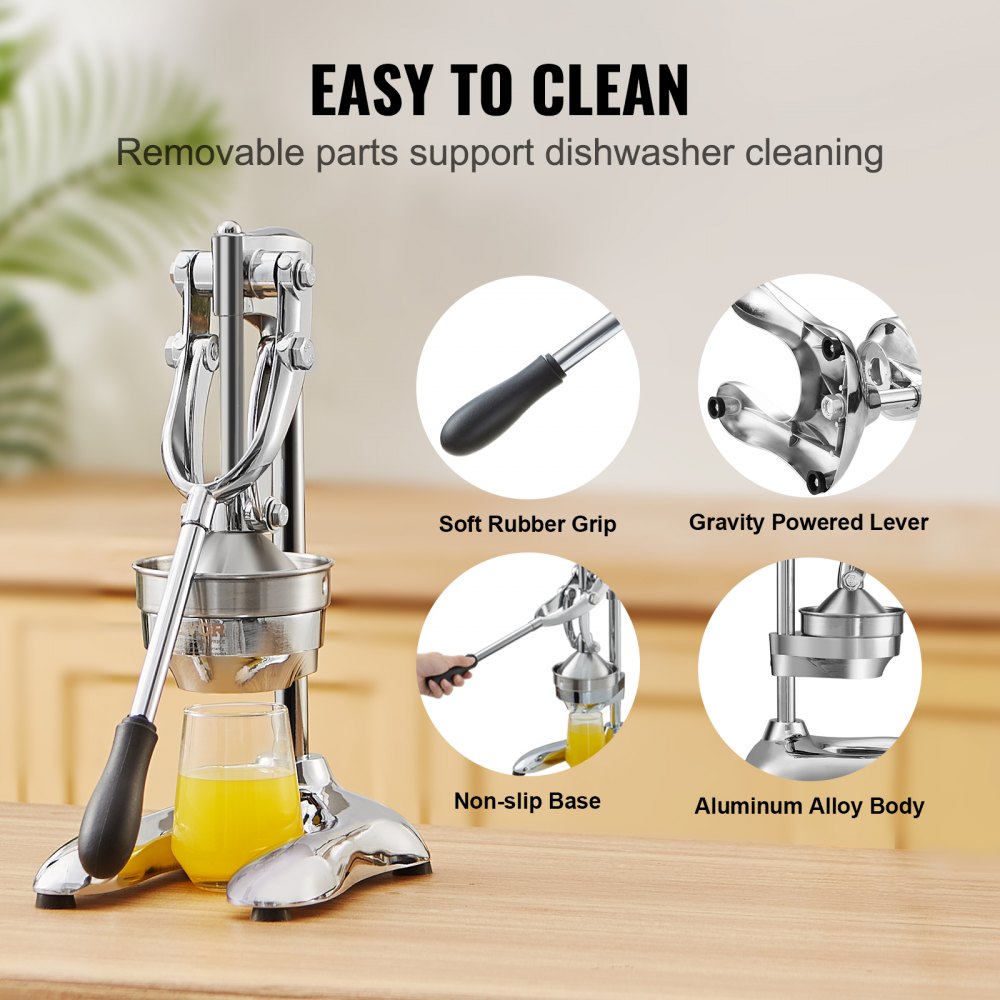 Presse Agrumes Manuel En Acier Inox 7cm - Levier Robuste Pour Citrons Et Oranges