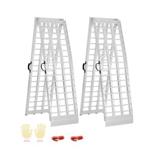 Rampe Chargement Aluminium VEVOR 2 Pièces - Charge 907 Kg, Pliable, Poignées, Pour VTT, Moto, UTV