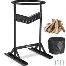 VEVOR Manual Log Splitter 27.9x27.9x43.2cm Alat Pemisah Baja Dilapisi Bubuk Kayu Bakar Log Splitter 5.5cm Lebar Pisau Pemotong Kayu 40.6cm Pahat Tinggi Splitter untuk Kompor Kayu Lubang Api Perapian