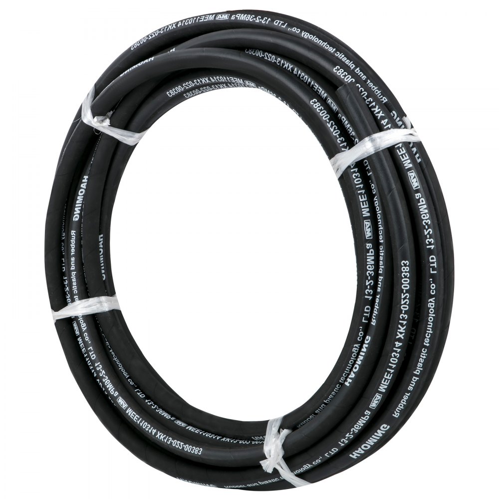 VEVOR Tubo Flessibile Idraulico per Olio 15 m Tubo in Gomma 2 Trecce in Filo di Acciaio Tubo per Olio Diametro Interno 1/2 pollice, 5000 PSI max, Tubo Idraulico -40-121°C per Olio ad Alta Pressione
