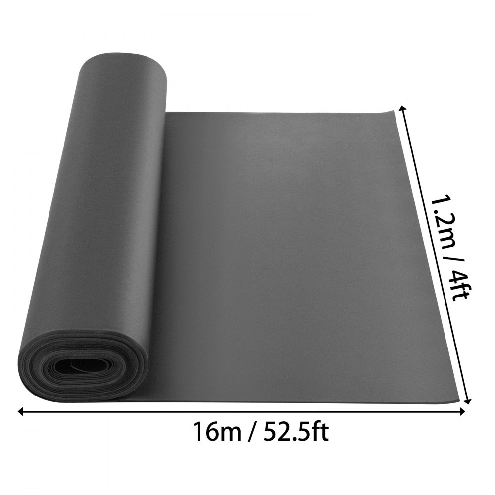 Tappeto Insonorizzante 1,2x16m Tappetino Isolamento Acustico Mlv Ridurre Rumore