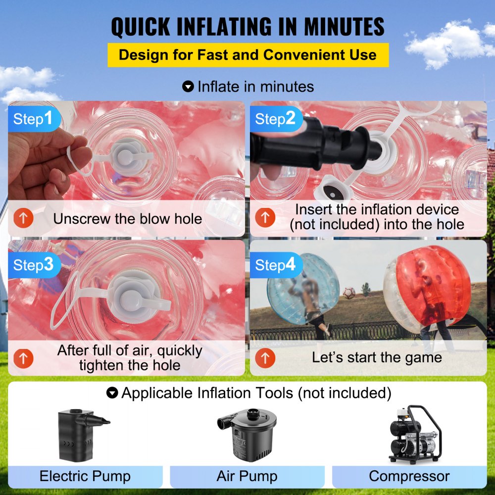 1.5M Inflatable Bumper Bubble Balls Body Zorb Ball Soccer Bumper Football 1.5 M,PVC