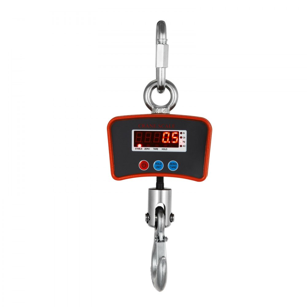 Dinamometro Digitale Bilancia Sospesa Pesa Portatile Portata 1000 Kg - 1 Ton