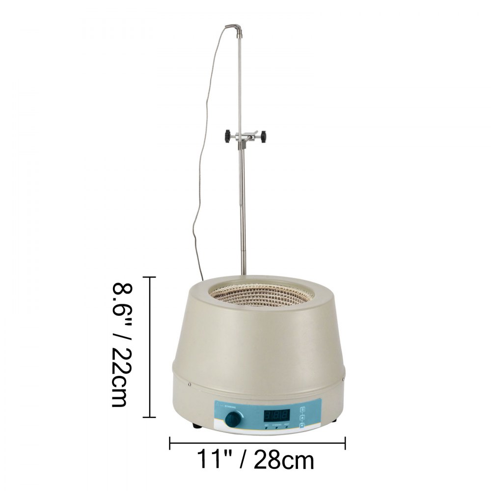 Mantello Riscaldante Per Agitatore Magnetico Elettrico Digitale 1l Sensore Pt100