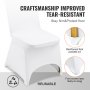 VEVOR Coprisedie Arcuato con Schienale Confezione da 100 Pezzi Elasticizzato Copertura della Sedia Vestisedia Modern Decorativo Protezione in Bianco Copertura di Sedie da Casa Cucina E Giardino
