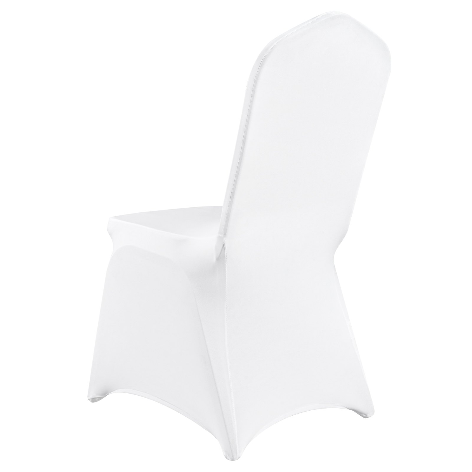 VEVOR Chair Covers made of Elastic Spandex for Folding Chairs, Universally Fitting Chair Covers, Removable & Washable Protective Covers, for Weddings, Holidays, Celebrations, Dining (100 Pieces, White)