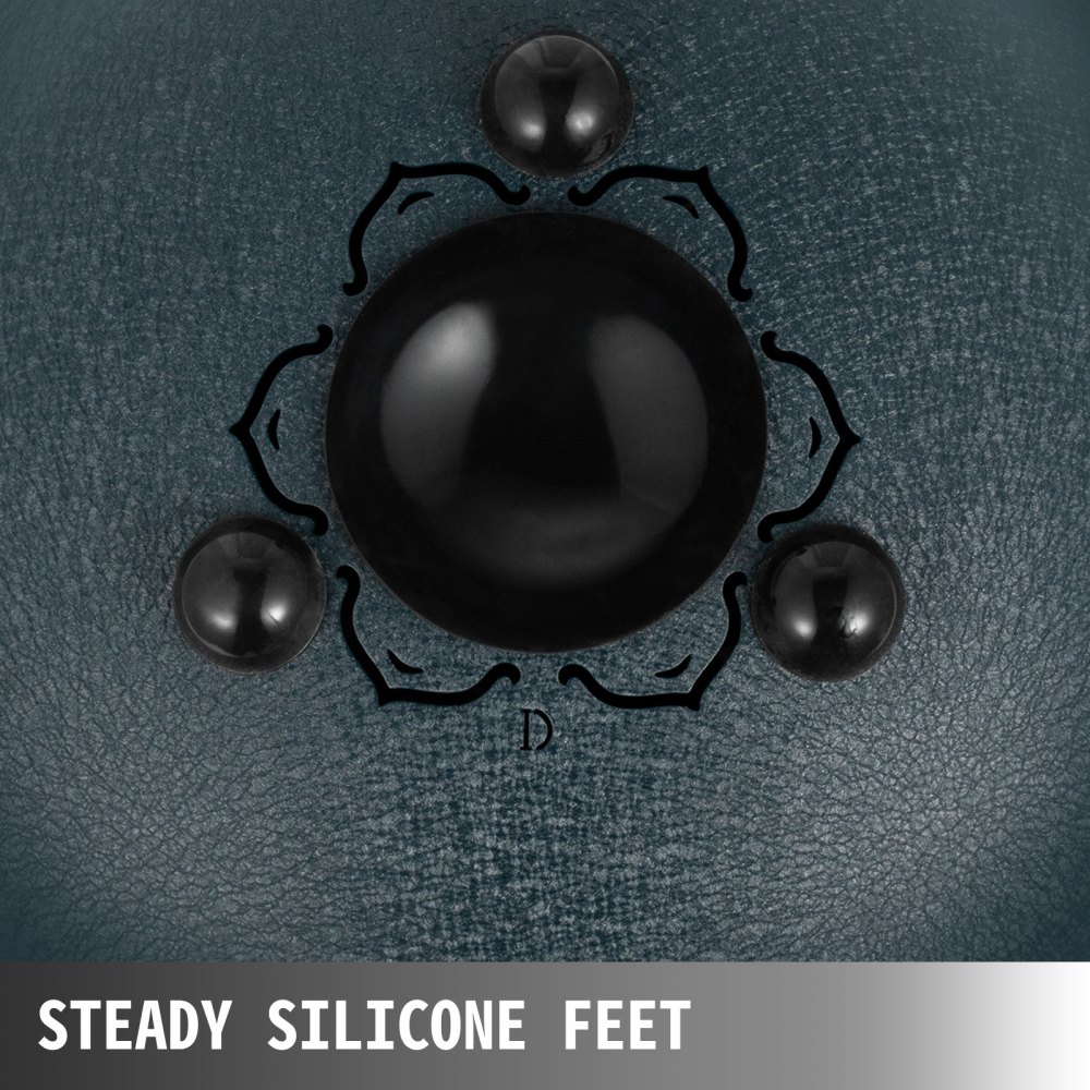 VEVOR Tamburo per Linguetta in Acciaio, Strumento a Percussione a 11 Toni, strumento a Percussione da 25 cm, Colore a Pistola per Strumento a Percussione con Borsa da Viaggio, Libro di Musica,Nero