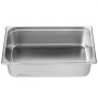 VEVOR Set Contenitore per Alimenti Antiaderente da Cucina Confezione 6 Pezzi, Vassoio Contenitore da Tavolo in Acciaio Inox Bacinelle Spessore 0,8mm per Catering Uso Commerciale Senza Coperchio