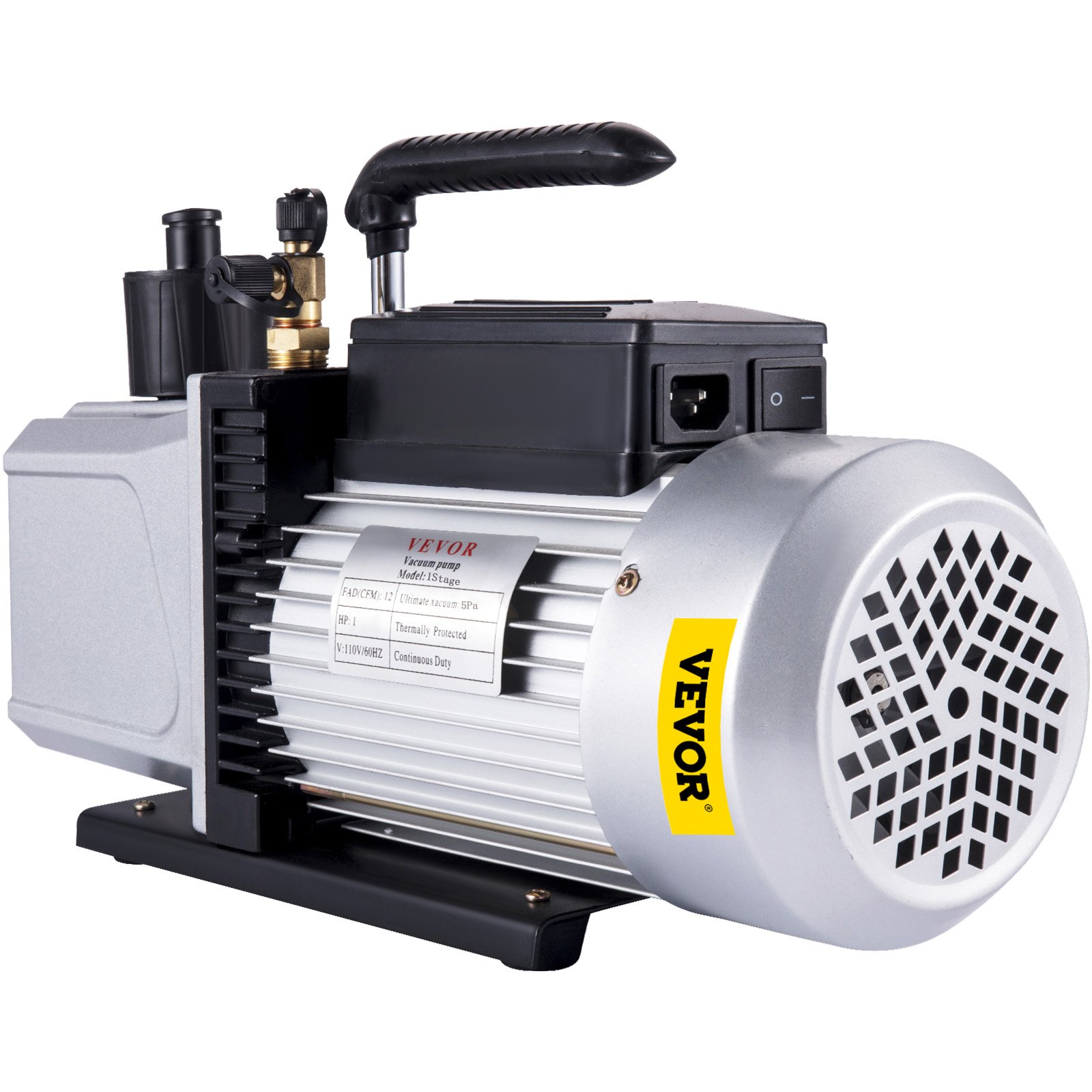 VEVOR Pompa per Vuoto 42,4 x 25,4 x 16 cm Pompa per Vuoto ad Alta Efficienza 339,8 L/ min 5 Pa Ideale per Il Condizionamento Domestico, La Manutenzione Automobilistica, L'imballaggio Sottovuoto