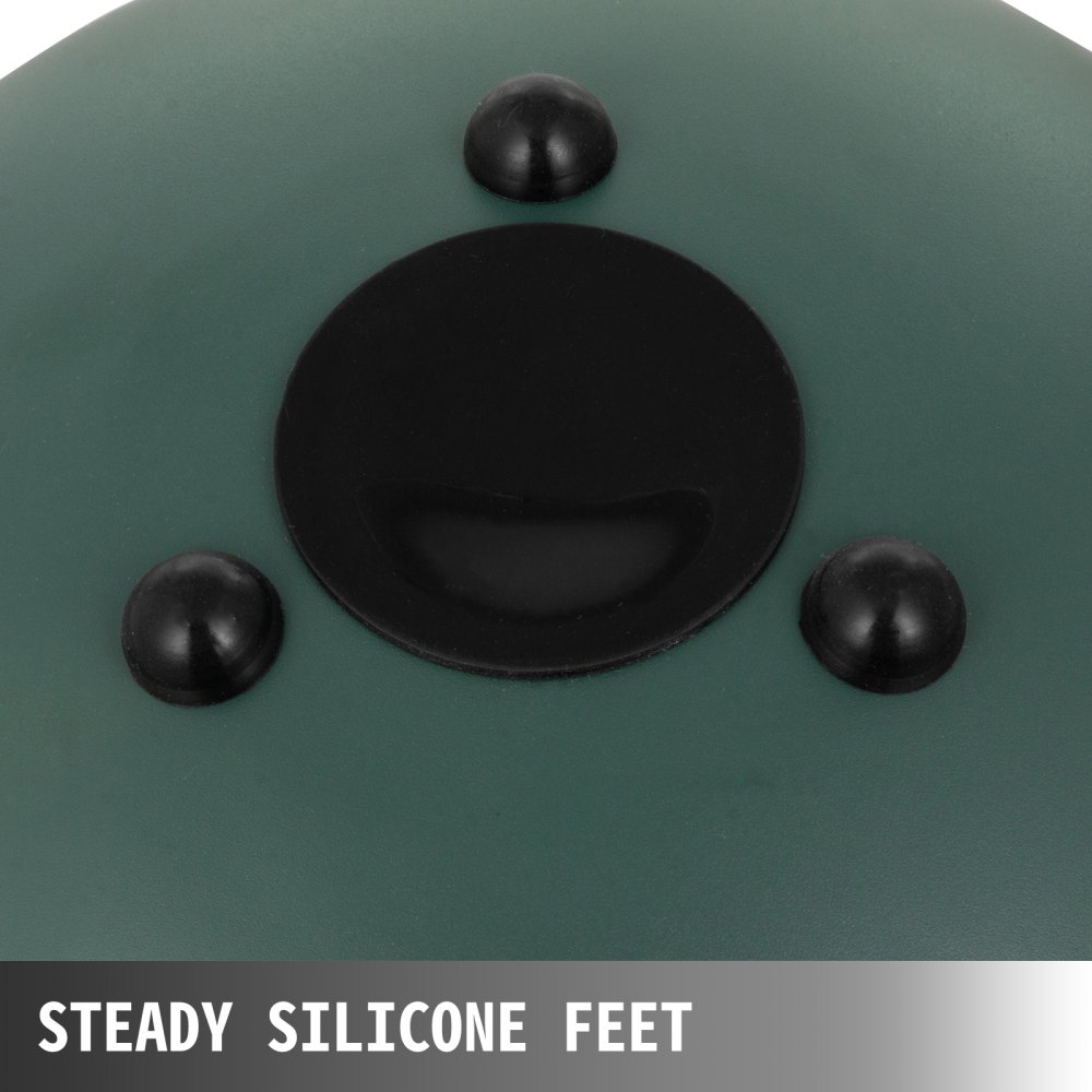 VEVOR Tamburo di Lingua Handpan Musicale 13 Toni Diametro da 12 Pollici, Strumento a Percussione Tamburo di Lingua in Acciaio 13 Linguette con Mazze, Tamburo di Lingua 12 Pollici Verde Scuro di Musica