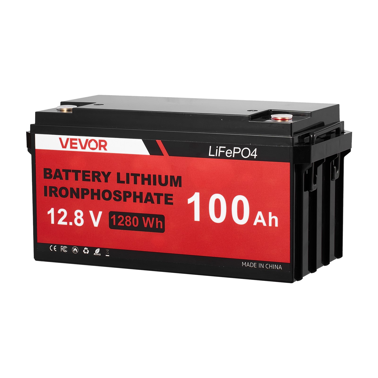 VEVOR Kit Solare Eolico 600 W 12 V 2 Pannelli Monocristallini da 100 W, Kit Solare con Turbina Eolica 400 W, Batteria LiFePO₄ 12,8V 100Ah, Inverter Ibrido da 1000W, per Casa, Camper e Barca Off-Grid