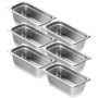 VEVOR Padelle Pentola da Tavolo a Vapore Acciaio Inox 326 x 177 x 99 mm 6 Pezzi