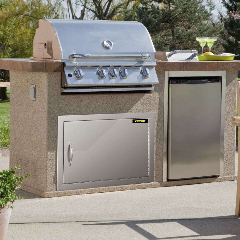 Bbq Barbecue Sportello Di Ispezione Porta Singola 50x35cm Acciaio Inox Gasgrill